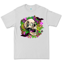 Dove Grey halloween skull Premium Tee - AdoDesignShop