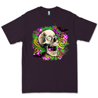 Plum halloween skull Premium Tee - AdoDesignShop