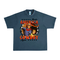 Midnight Navy make america cowboy again Urban Heavy Tee - AdoDesignShop