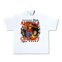 White make america cowboy again Urban Heavy Tee - AdoDesignShop