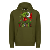 Army Green Christmas Character Premium Hoodie - NancyCooperArtShop