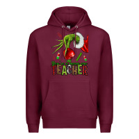 Burgundy Christmas Character Premium Hoodie - NancyCooperArtShop