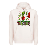 Pale Pink Christmas Character Premium Hoodie - NancyCooperArtShop