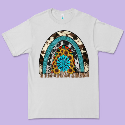 Rainbow Sunflower Gemstone Premium Tee Designed By Ranaportraitstore