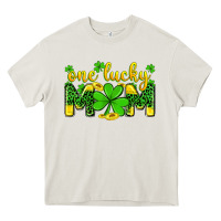 Cream one lucky mom Heavy Core Tee - Zillion Design Studio