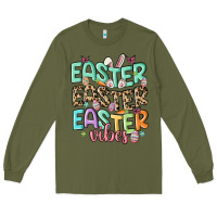 Army Green easter vibes Long Sleeve Tee - MaliasSmallBusiness