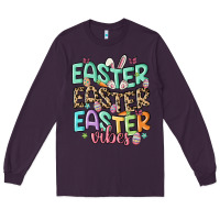 Plum easter vibes Long Sleeve Tee - MaliasSmallBusiness