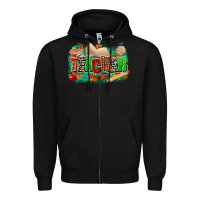 Black teacher fall Zipper Hoodie - MaliasSmallBusiness