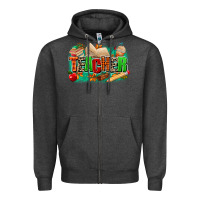 Charcoal Heather teacher fall Zipper Hoodie - MaliasSmallBusiness
