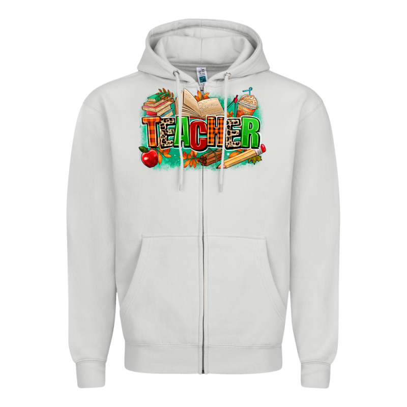 Teacher Fall Zipper Hoodie by MaliasSmallBusiness | Teevron