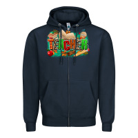 Navy teacher fall Zipper Hoodie - MaliasSmallBusiness