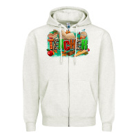 Oatmeal Heather teacher fall Zipper Hoodie - MaliasSmallBusiness