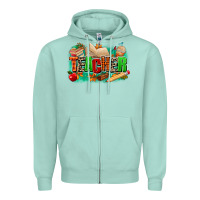 Seafoam teacher fall Zipper Hoodie - MaliasSmallBusiness