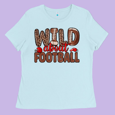 Wild About Football Ladies Tee Designed By Zillion Design Studio