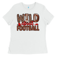 White wild about football Ladies Tee - Zillion Design Studio