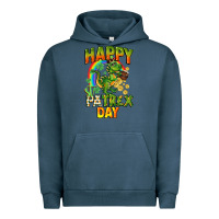 Pigment Midnight Navy Happy St. Patrex Day Urban Hoodie - CowGirlArtShop