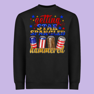 Getting Star Spangled Hammered Heavyweight Sweatshirt Designed By Nancycooperartshop