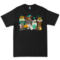Black cows coffee cups Premium Tee - Zillion Design Studio