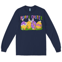 Navy hoppy easter Long Sleeve Tee - MaliasSmallBusiness