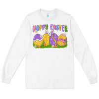 White hoppy easter Long Sleeve Tee - MaliasSmallBusiness