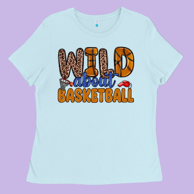 Wild About Basketball Ladies Tee Designed By Zillion Design Studio
