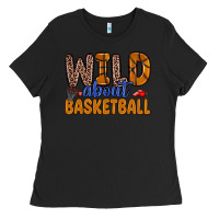 Black wild about basketball Ladies Tee - Zillion Design Studio