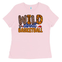 Bubblegum Pink wild about basketball Ladies Tee - Zillion Design Studio