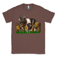 Chestnut Western Mom With Hampshire Pig And Baby Pig Classic Tee - LillyAllenDesigns