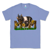 Colony Blue Western Mom With Hampshire Pig And Baby Pig Classic Tee - LillyAllenDesigns