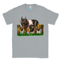 Heather Grey Western Mom With Hampshire Pig And Baby Pig Classic Tee - LillyAllenDesigns
