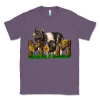 Lavender Western Mom With Hampshire Pig And Baby Pig Classic Tee - LillyAllenDesigns
