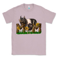 Lilac Western Mom With Hampshire Pig And Baby Pig Classic Tee - LillyAllenDesigns