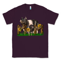 Plum Western Mom With Hampshire Pig And Baby Pig Classic Tee - LillyAllenDesigns