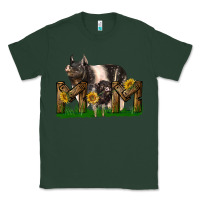 Sports Green Western Mom With Hampshire Pig And Baby Pig Classic Tee - LillyAllenDesigns