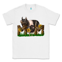 White Western Mom With Hampshire Pig And Baby Pig Classic Tee - LillyAllenDesigns