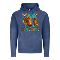 Vintage Denim barn hair don't care long haired cow Vintage Hoodie - Jasminsmagicworld