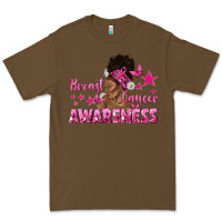 Cacao Breast Cancer Awareness with Afro Woman Premium Tee - texasbilliewilder