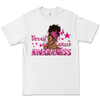 White Breast Cancer Awareness with Afro Woman Premium Tee - texasbilliewilder