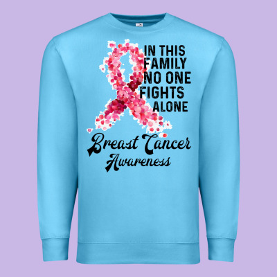 In This Family Fights Alone Breast Cancer Awareness Premium Sweatshirt Designed By Bettercallsaul