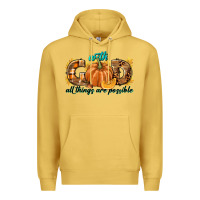 Antique Gold With God All Things Are Possible Premium Hoodie - texasbilliewilder
