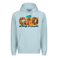 Blue Mist With God All Things Are Possible Premium Hoodie - texasbilliewilder