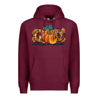 Burgundy With God All Things Are Possible Premium Hoodie - texasbilliewilder
