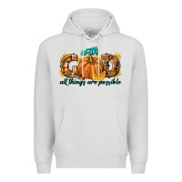 Dove Grey With God All Things Are Possible Premium Hoodie - texasbilliewilder
