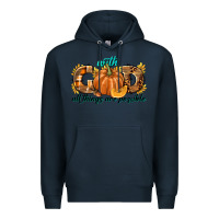 Navy With God All Things Are Possible Premium Hoodie - texasbilliewilder