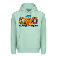 Seafoam With God All Things Are Possible Premium Hoodie - texasbilliewilder