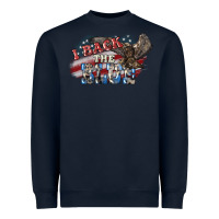 Navy i back the blue eagle Heavyweight Sweatshirt - NancyCooperArtShop