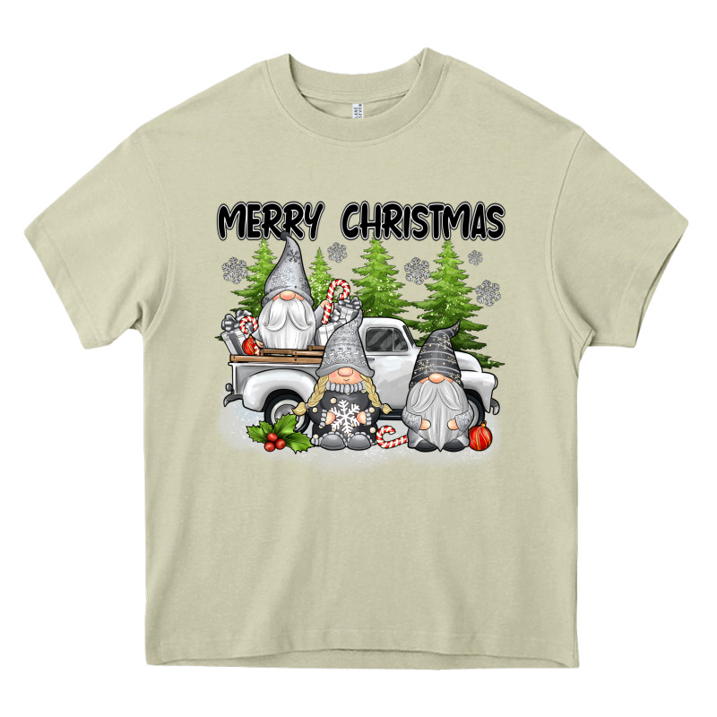 Merry Christmas Gnomies Heavy Core Tee by texasbilliewilder | Teevron