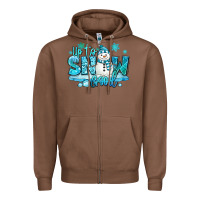 Chestnut up to snow good winter snowman Zipper Hoodie - MaliasSmallBusiness