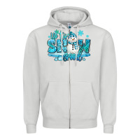 Dove Grey up to snow good winter snowman Zipper Hoodie - MaliasSmallBusiness