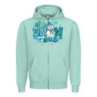 Seafoam up to snow good winter snowman Zipper Hoodie - MaliasSmallBusiness